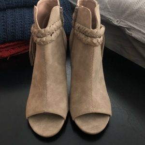 Francesca’s Open-Toe Booties